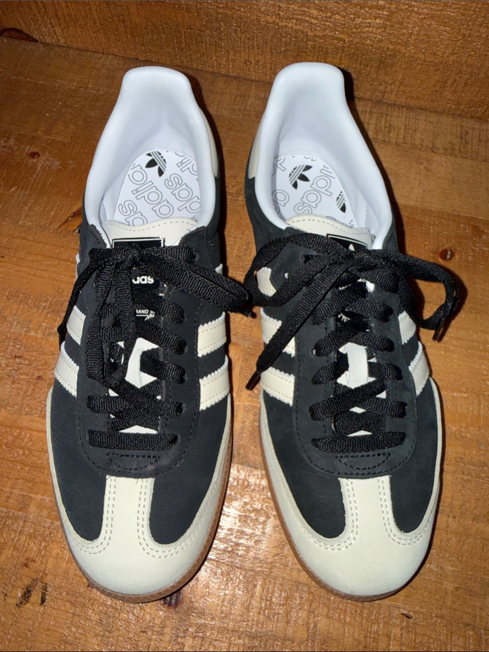 adidas Samba Sneakers in Black, Cream, and Gum